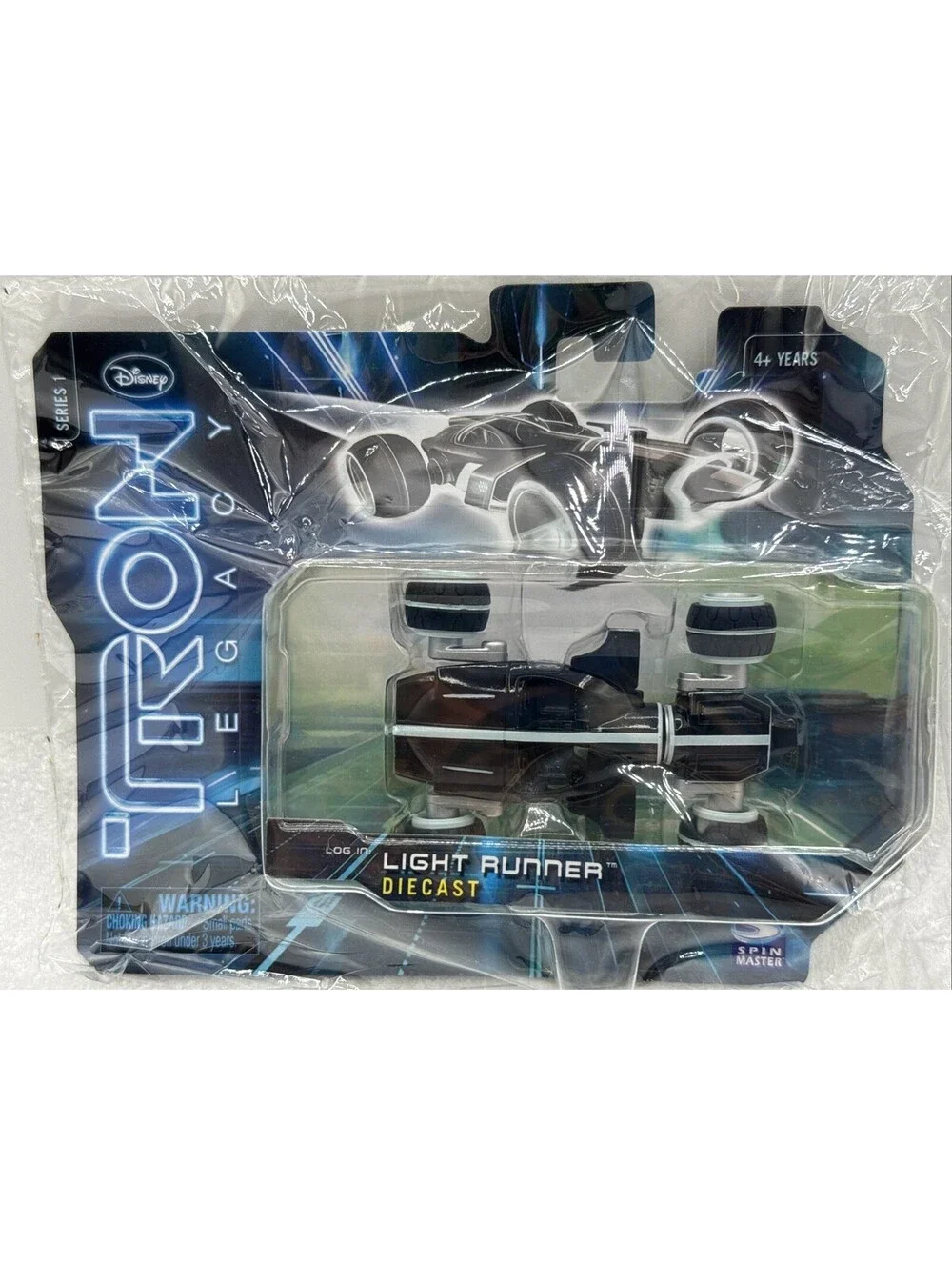 Spin Master Disney 2010 Tron Legacy Series 1 Light Runner Black Diecast Sealed